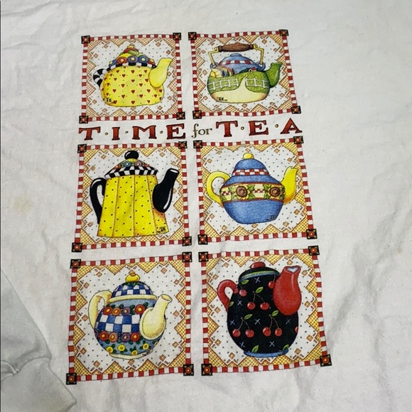 Hanes XL Time for Tea Long Sleeve T Shirt Teapot - Picture 3 of 5